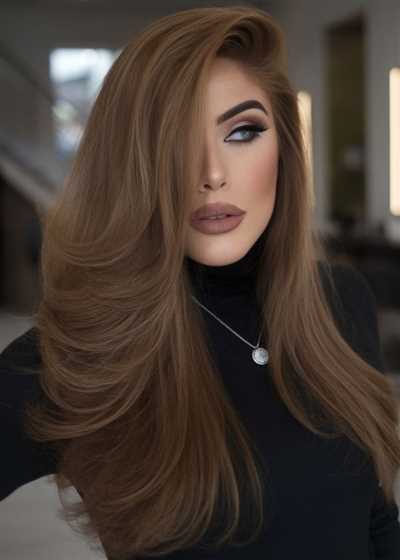 زیباترین ترکیب رنگ مو برای پوست سبزه و چشمهای تیره؛ بدون دکلره