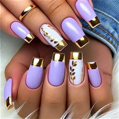 بیش از 50 مدل لاک ناخن رنگ بنفش دیزاین خاص