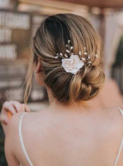 40 مدل زیبا و شیک شینیون ساده با یقه قایقی