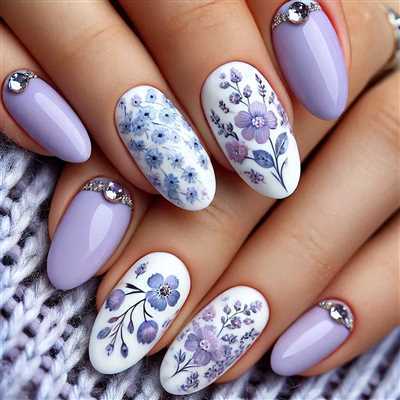بیش از 50 مدل لاک ناخن رنگ بنفش دیزاین خاص
