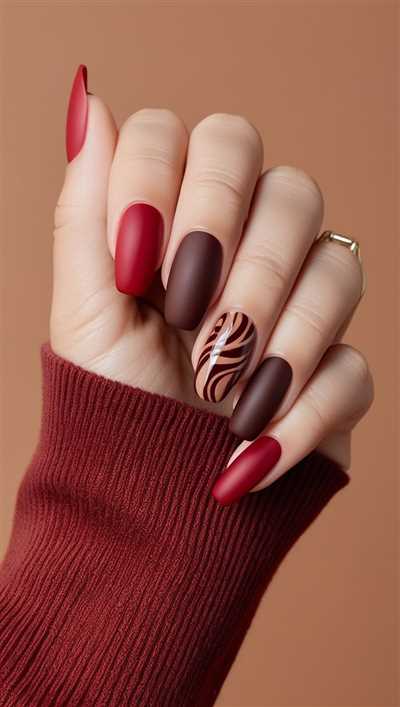 طراحی زیبا و شیک لاک ناخن موکا موس لاکچری
