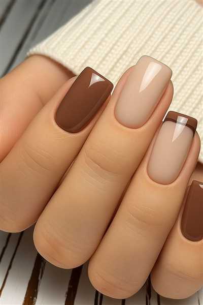 طراحی زیبا و شیک لاک ناخن موکا موس لاکچری