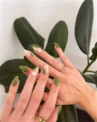 ۳۰ مدل طراحی ناخن بهاری و جدید سبز ماچا