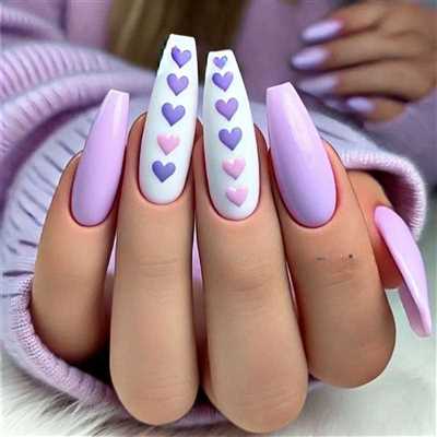 بیش از 50 مدل لاک ناخن رنگ بنفش دیزاین خاص