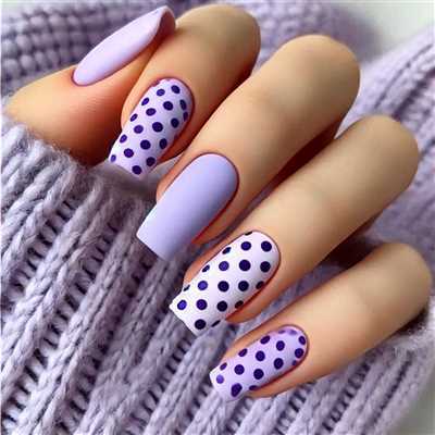 بیش از 50 مدل لاک ناخن رنگ بنفش دیزاین خاص