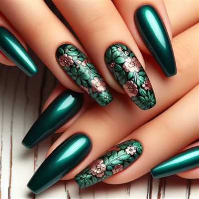 بیش از 60 مدل زیبا و شیک طراحی ناخن سبز ویژه فصل بهار