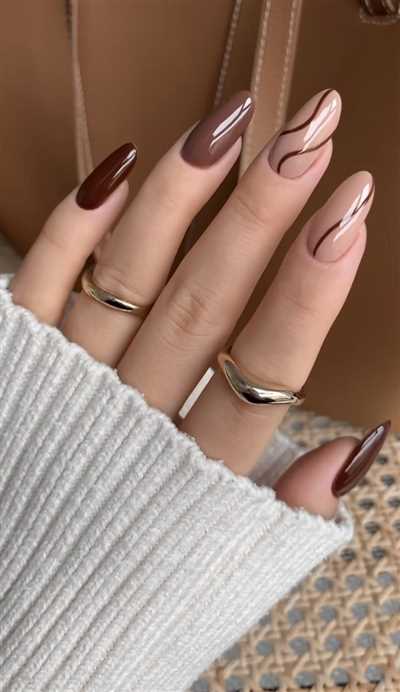 طراحی زیبا و شیک لاک ناخن موکا موس لاکچری