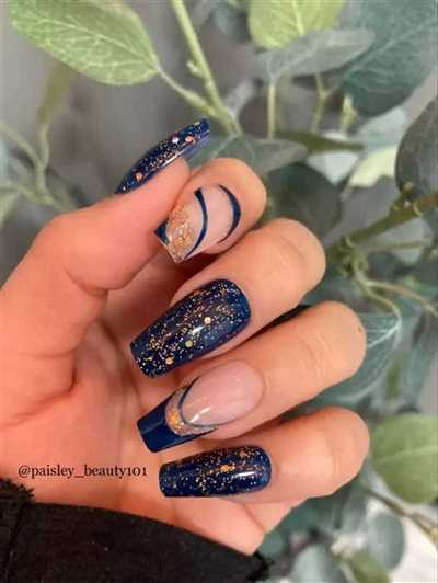 ۲۰ ایده خوشرنگ و خاص طرح ناخن سورمه ای و زرد