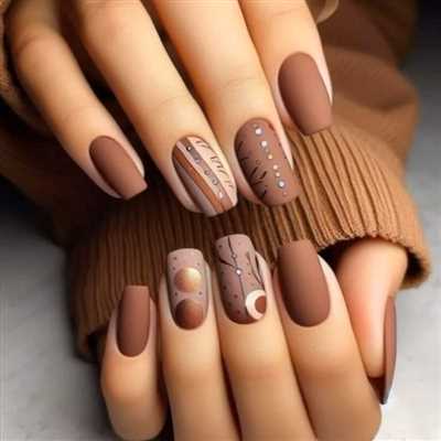 طراحی زیبا و شیک لاک ناخن موکا موس لاکچری